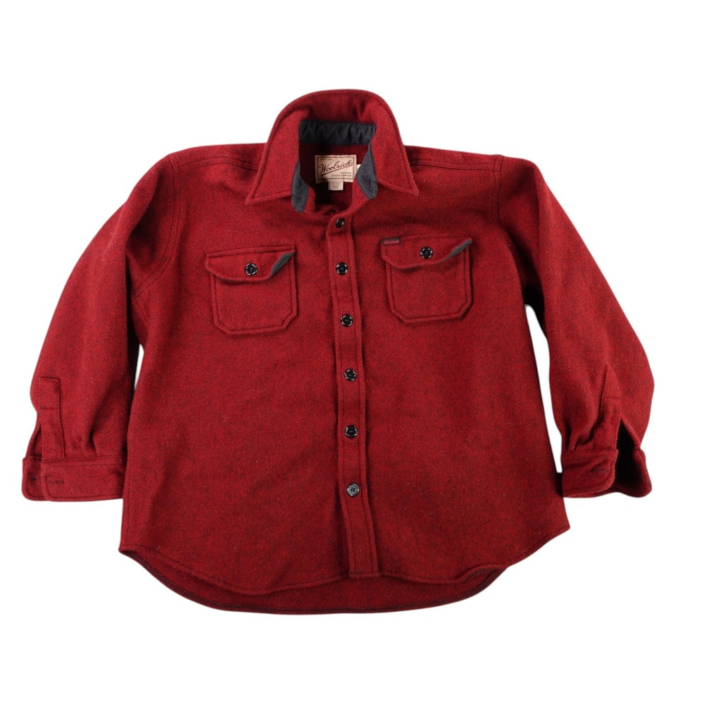 Woolrich Shirt Jacket Mens XL Red Wool Blend Heavyweight Rugged Outdoor 10883
